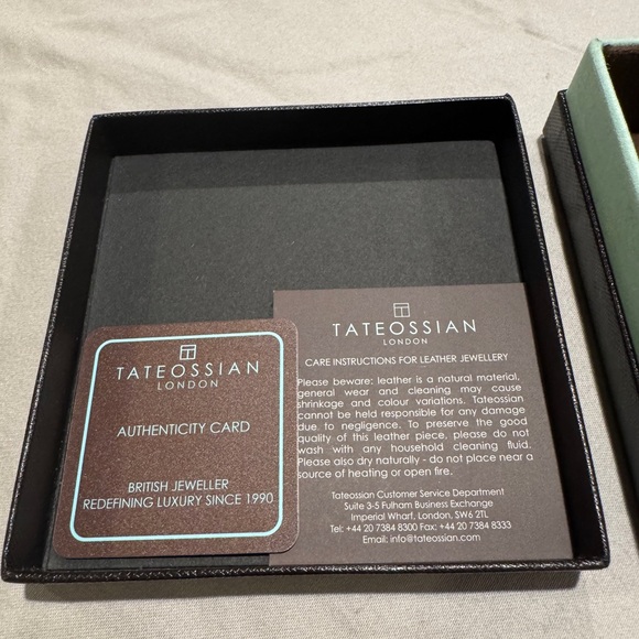 Tateossian Pop Rigato Double Wrap Leather Bracelet - Picture 5 of 6